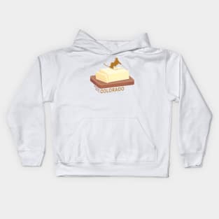 Ski Butter Carving | Crested Butte Colorado Kids Hoodie